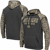 Men's Notre Dame Fighting Irish Gray Camo Pullover Hoodie,baseball caps,new era cap wholesale,wholesale hats